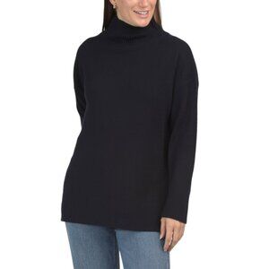 VINCE Coastal Wool And Cashmere Blend Drop Shoulder Turtleneck Sweater
